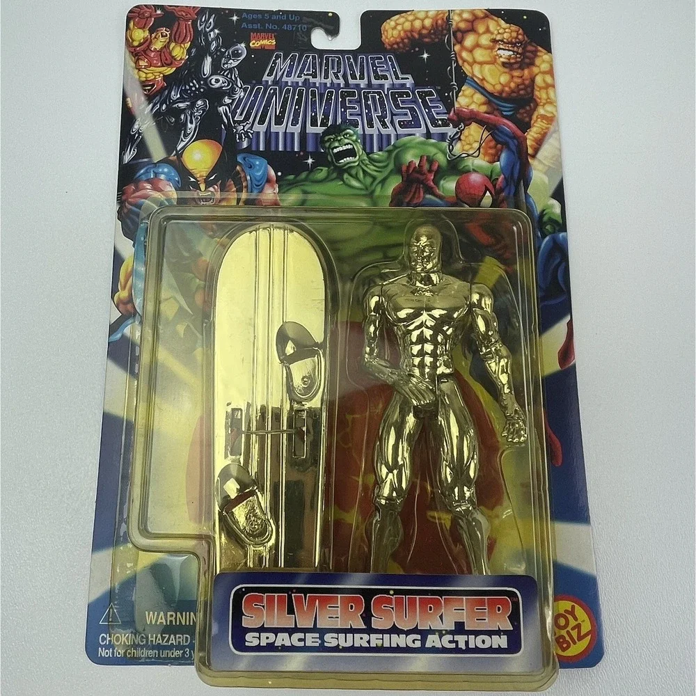 Marvel Universe Silver Surfer Space Surfing Action Figurine Toy Biz 1996 Sealed